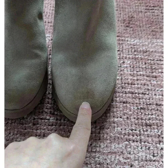 Kookaburra By Ugh Suede Shearling Wedge Boots Size 8.5 Beige - Picture 9 of 9